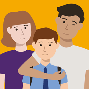 An illustration of a family.