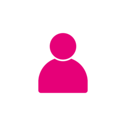 Pink icon of a person