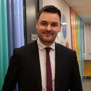Jason Stewart, BBC Aberdeen Board Member, wearing a navy suit