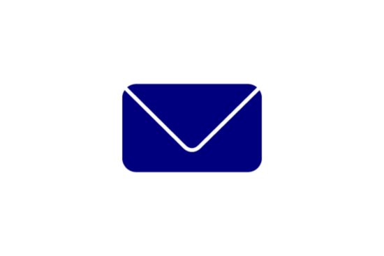 Navy icon of an envelope Navy icon of an envelope