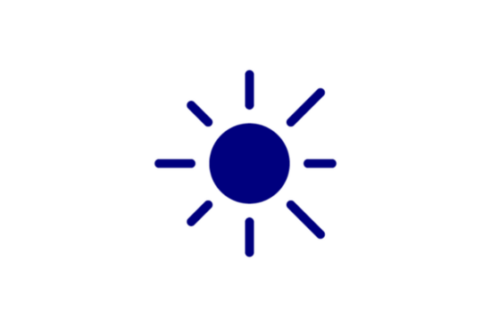 navy icon of sun navy icon of sun