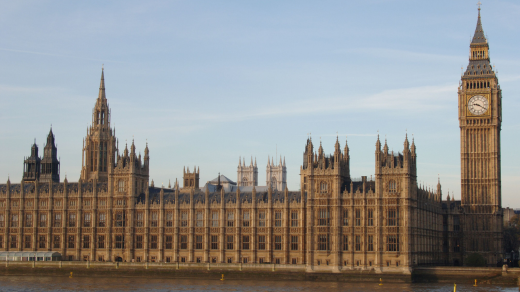 Houses of Parliament and Big Ben, Photographed across the river from the South Bank