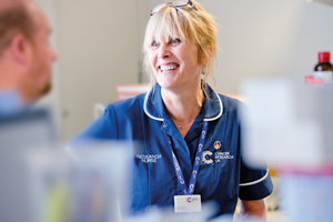 Image of a CRUK research nurse