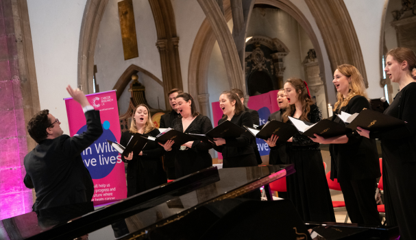 Choir singing at An Evening of Music event