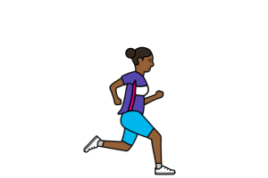 Female runner icon