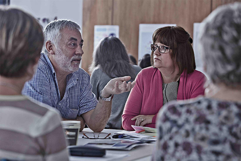 Focus group participants discuss