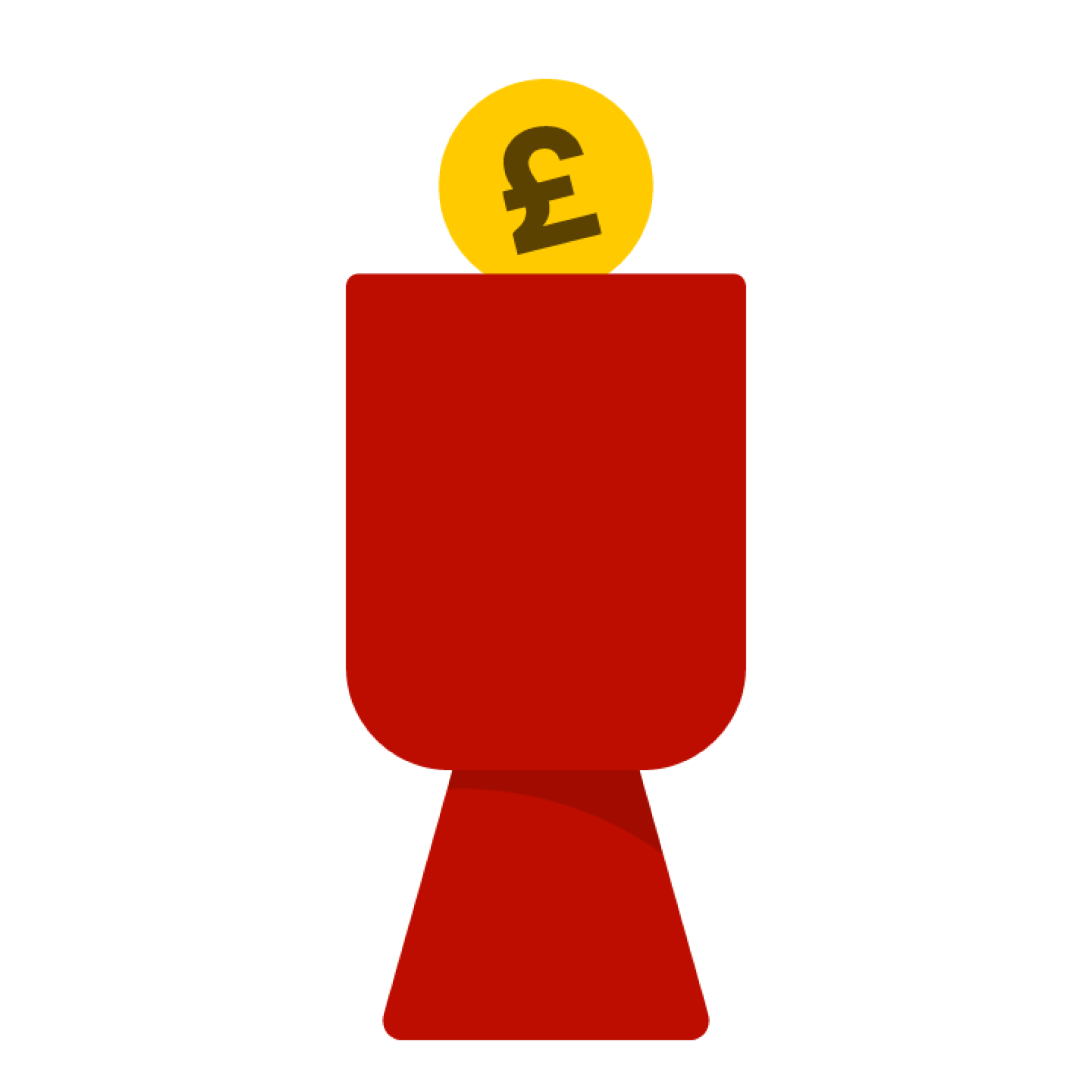 illustration of a donation pot with coin going into it