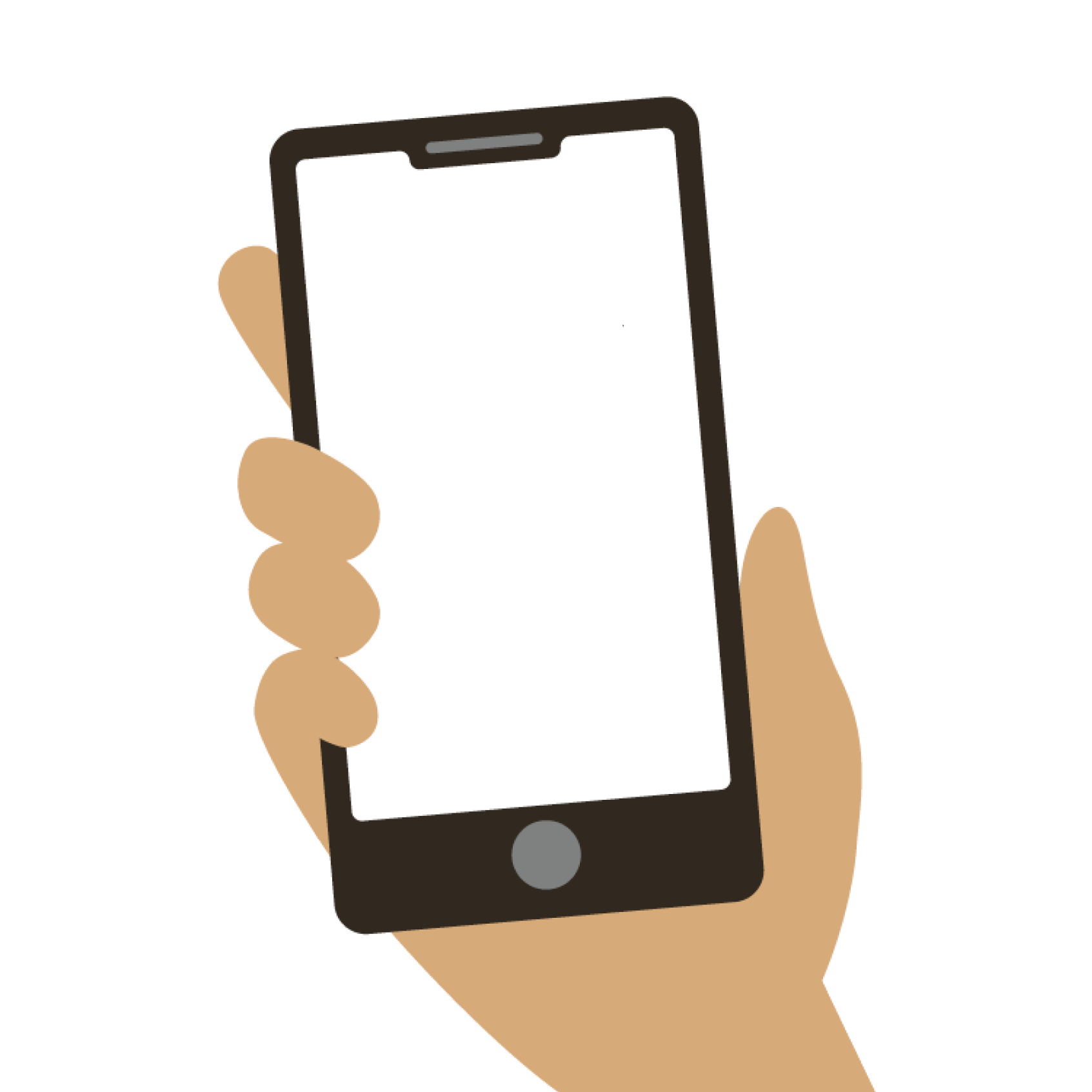 illustration of hand holding a phone