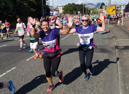 Runners enjoying the Great North Run