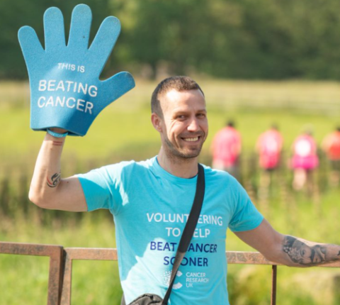 event volunteer cheering