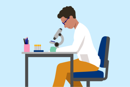 Illustration of a researcher