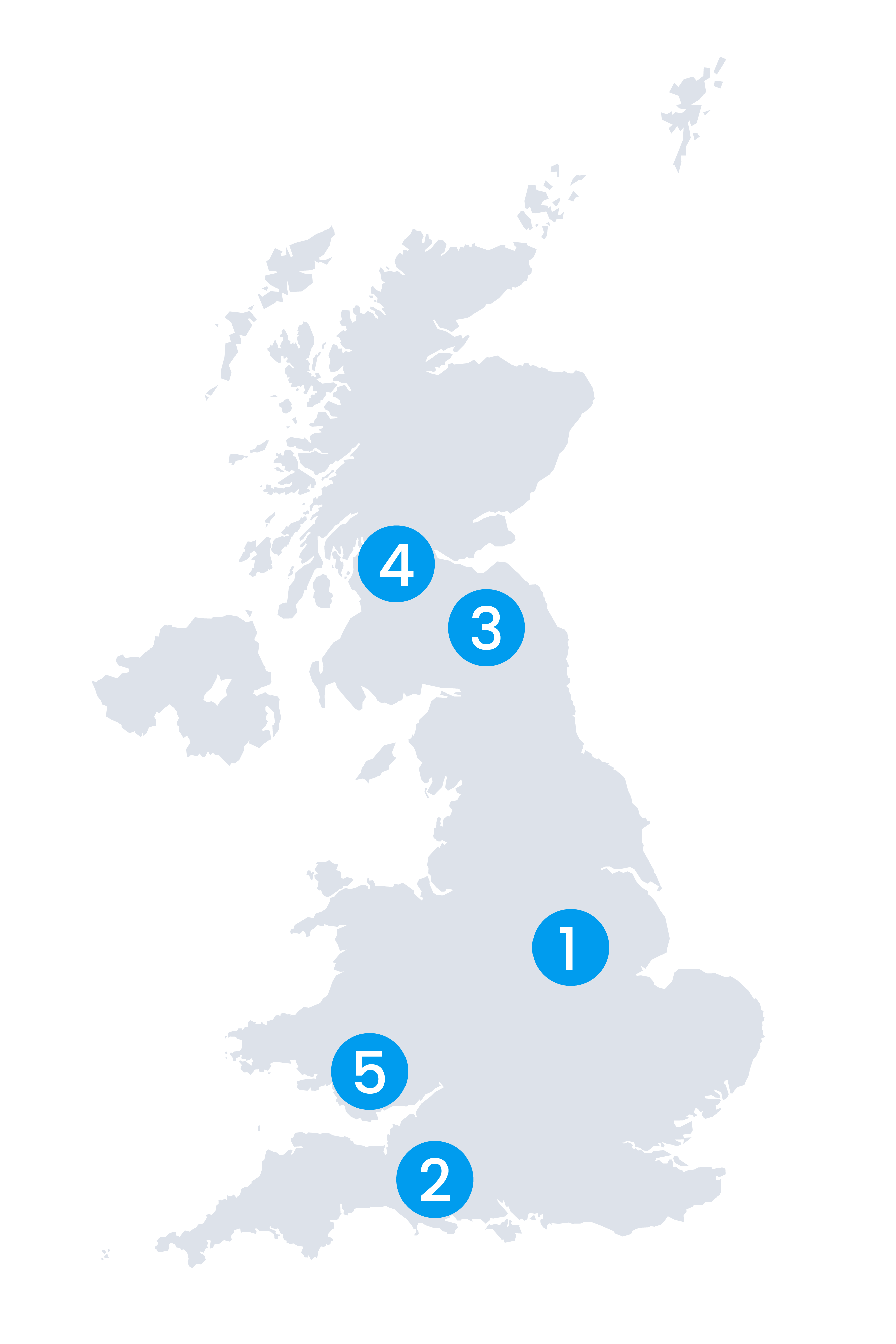 An illustration of the UK map