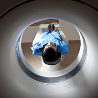 man having scan