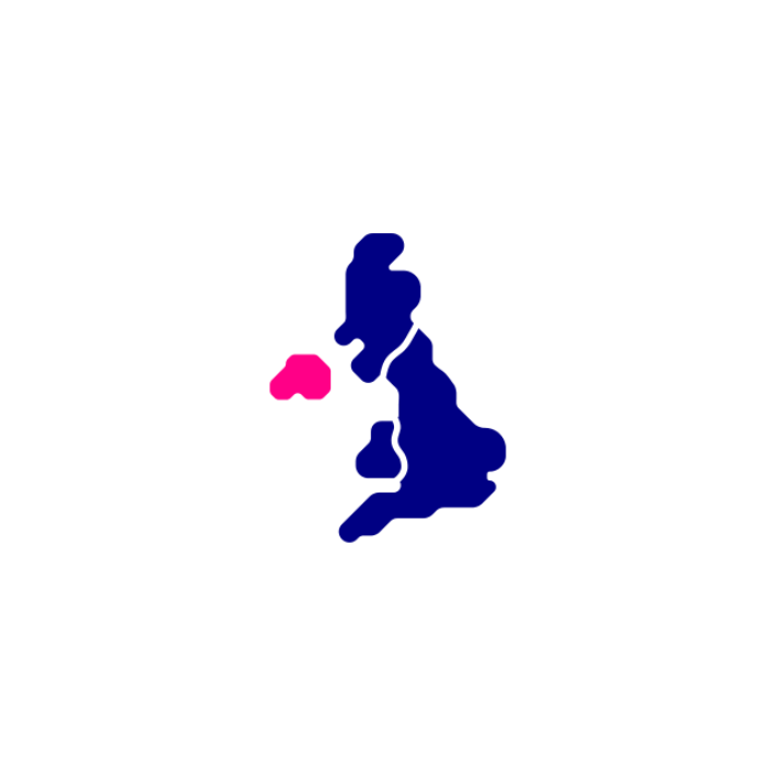 UK map highlighting Northern Ireland UK map highlighting Northern Ireland