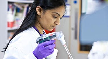 Portrait of a scientist in a lab