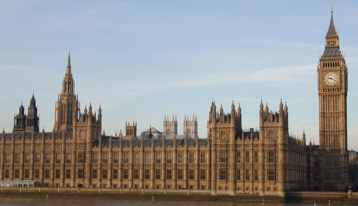 Photo of the Palace of Westminster taken from the river side