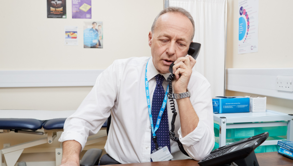 GP on the phone