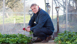 Tony in his greenhouse