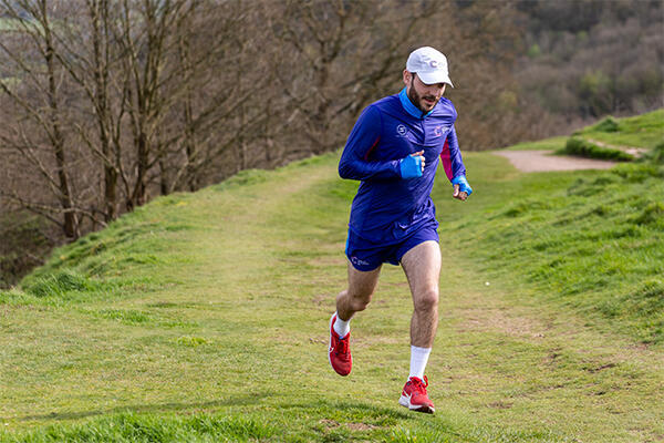 Person running scimitar