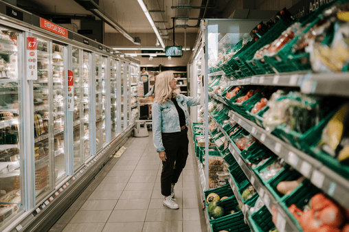 person shopping at a supermarket