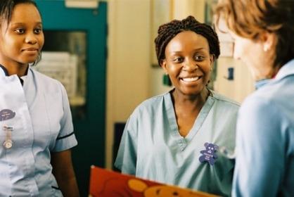 Nurses smiling