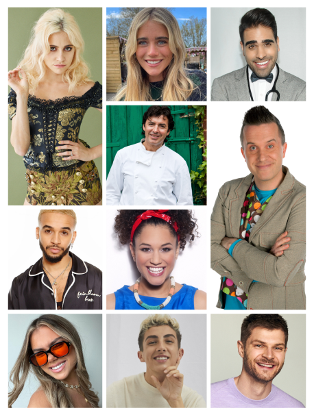 A group photo of the Star Awards VIP supporters Pixie Lott, Phil Gallagher, Dr Ranj, Jean-Christophe Novelli, Aston Merrygold, Cat Sandion, Flossie Clegg, Lewys Ball and Olivia Neill, Jim Chapman