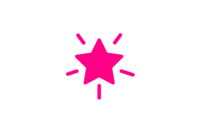 Pink star icon