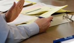 Documents on desk