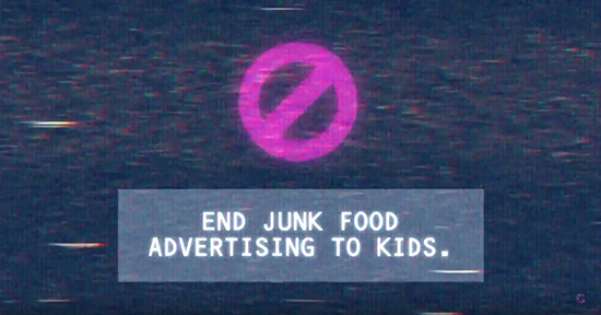 End junk food advertising for kids youtube video