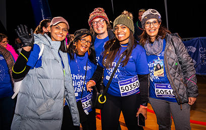 Shine Night Walk participants