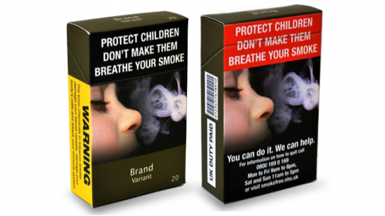 Standardised cigarette package 