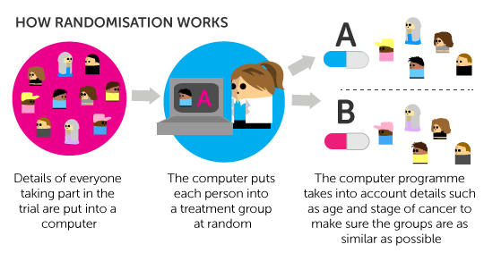 Diagram showing how randomisation works